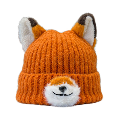 可爱狐狸尼克动漫卡通针织帽