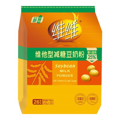 【秒杀】维维减糖25%豆奶粉990高钙高蛋白营养速溶代早餐冲饮囤货