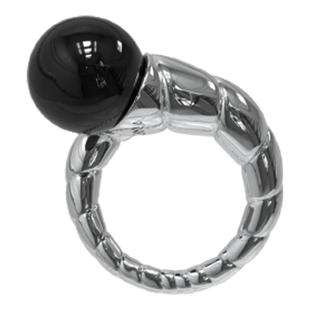 PEARLONA海螺复兴海螺戒指海水粉女王贝珠黑玛瑙开口戒汪苏泷同款