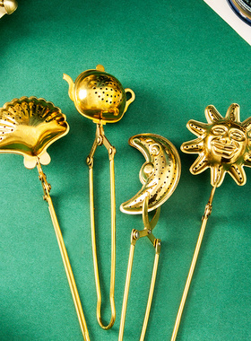 茶夹布兰兔的茶不锈钢茶漏茶滤茶道创意茶漏球喝茶茶具配件茶夹子