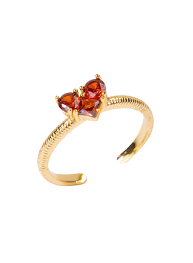 LAZYSURI懒苏芮 星光系列 星光字母爱心开口戒指叠戴组合时尚个性