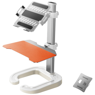 派凡站立式旋钮升降双层电脑显示器增高支架办公室桌面上可调节抬高站着工作台支撑架子副屏幕垫高悬空臂挂架