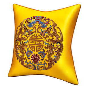 中式红色客厅沙发方形抱枕靠垫床上床头靠枕办公室靠背靠山可拆洗