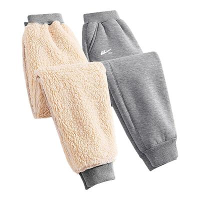 回力童装男童裤子冬羊羔绒运动裤