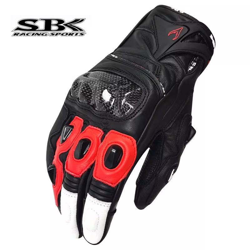 进口SBK手套摩托车防摔机车骑行手套四季碳纤手套男女触屏ST-10