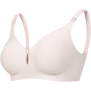 英氏哺乳内衣秋冬新款大胸防下垂孕妇前开扣内衣大码喂奶胸罩透气