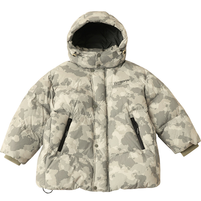 男童羽绒服中大童装2025冬季新款儿童羽绒服中长款加厚亲子H4972