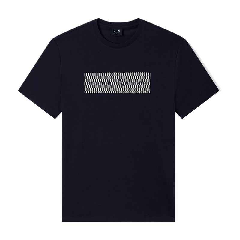 ARMANI EXCHANGE/阿玛尼26春夏新款男士圆领短袖正肩印花纯棉T恤