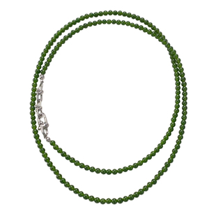 DOUDOUSTORE 保色新中式绿玉髓拼接马蹄扣项链显白长款颈链锁骨链