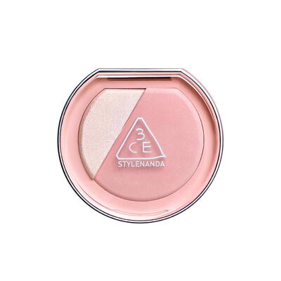 【彩妆礼物】3CE焕妆腮红盘 白桃膨胀高光腮红二合一修容礼物