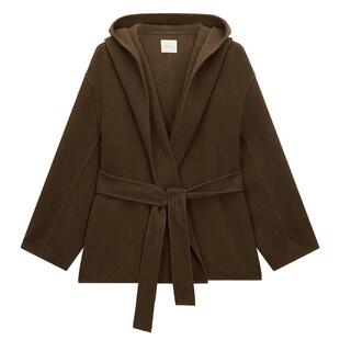 【Woolmark认证】OCHIRLY欧时力100%羊毛呢外套腰带2025秋