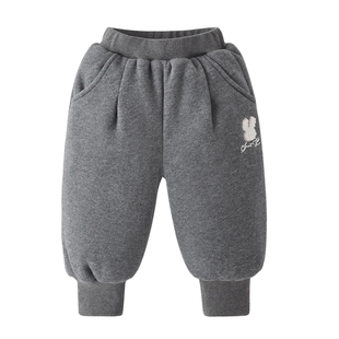 女童加绒裤子冬季小儿童保暖长裤女孩加厚冬装休闲裤三岁宝宝卫裤