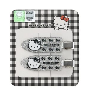 三丽鸥正版凯蒂猫银色亮片刘海夹无痕夹可爱卡通发夹发饰头饰边夹