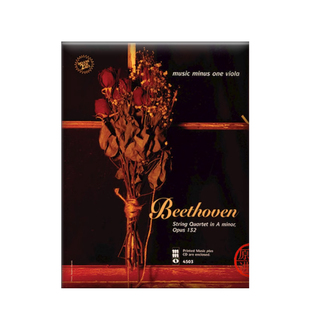 贝多芬A小调弦乐四重奏OP132 中提琴独奏 附2CD MMO原版乐谱书 String Quartet in A Minor HL00400509