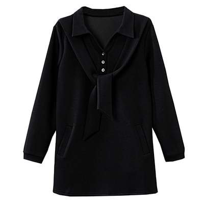 妈妈衫2026春秋中长款上衣女加绒