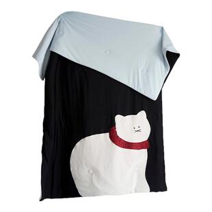 小凉皮冷感夏凉空调被卡通冰丝凉感夏季超柔裸睡薄款盖被子可机洗