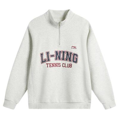 李宁正品半拉链宽松套头卫衣