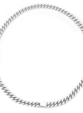 正品立体切割嘻哈古巴钛钢项链