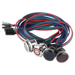 电脑开机键启动重启键金属带灯按钮开关主板延长机箱线台式机DIY