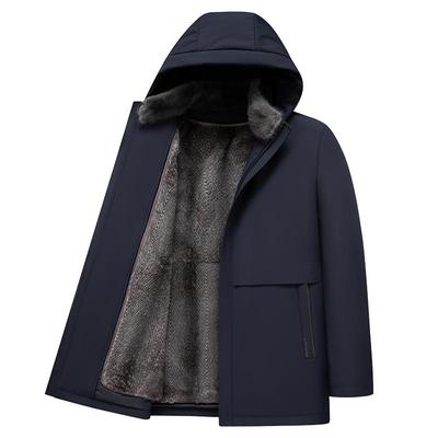 梦特娇兔毛皮内胆水貂毛领皮草