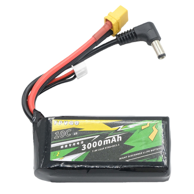 FPV穿越机眼镜电池 SKYZONE 2S 3000mah 7.4V 02 03 04眼镜供电