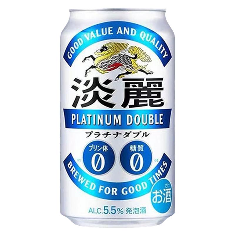 【6月产】零糖0嘌呤啤酒 麒麟淡丽发泡酒 日本进口啤酒350/500ml