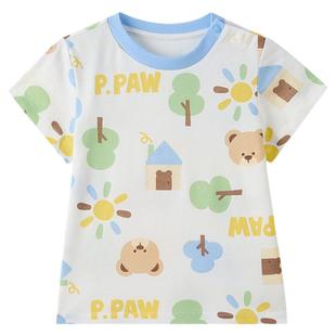 【5A抗菌】PawinPaw卡通小熊童装26年春夏季新款男女宝宝满印T恤