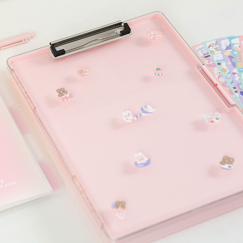 透明文件盒多功能A4资料盒塑料写字板夹试卷档案收纳盒分层储物盒