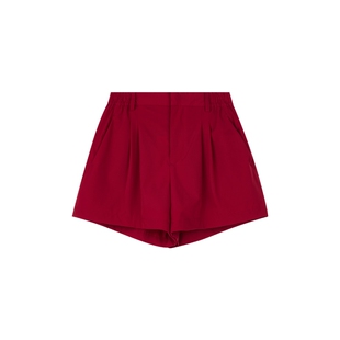 oneup户外防泼水褶皱运动短裤女夏季薄款外穿宽松直筒裤子沙滩裤