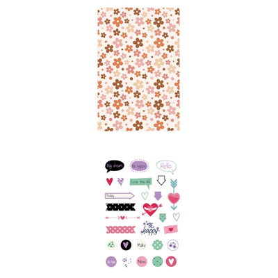 高档粉色手账本DIY贴纸礼盒