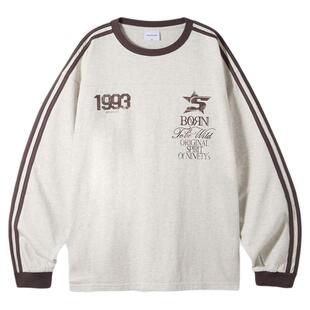 1993 STUDIO韩国男女春夏新品LOGO图案运动长袖T恤MUSINSA