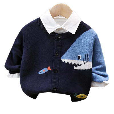 小童卡通针织开衫男女童毛衣