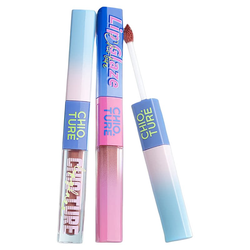 稚优泉双头唇釉镜面水光透明唇蜜丝绒哑光唇泥女口红pt