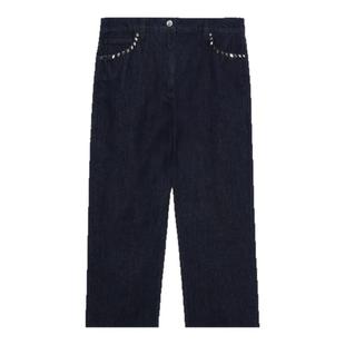 IT IRO女装合身露踝牛仔裤新款时尚质感水洗九分裤铅笔裤FUYUKOXN