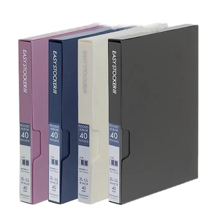 【自营】仲林 日本高透明插袋相册纯色拍立得照片册商务家庭相簿6寸7寸相册影集高透明插袋相册