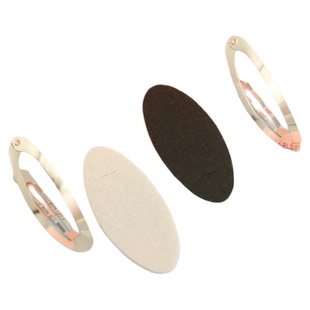 椭圆不织布垫片加发夹组合三角形发夹毛线BB夹钩针编织打底材料配