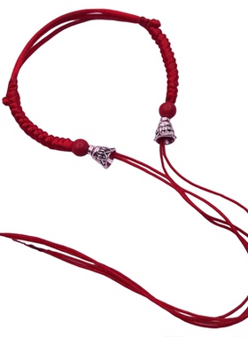 穿双孔狗牙齿半成品可自系diy手工编红绳男女婴儿童手链脚链挂绳