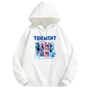 连帽卫衣男春秋冬季重磅纯棉加绒加厚青少年学生潮牌宽松帽衫外套