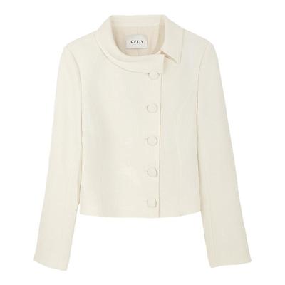 小香风长袖西装OFFIY肌理感