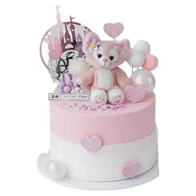 川沙妲己摆件粉色狐狸小公主蛋糕
