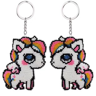 十字绣钥匙扣满珠子绣小挂件招财猫背包挂饰彩珠绣情侣一对简单秀