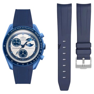 适配Swatch欧米茄表带氟橡胶Moonswatch欧米茄PINK粉月1965史努比