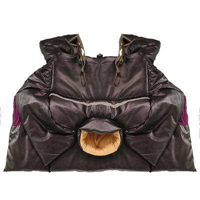 护肩电动三轮车PU皮加绒大挡风被