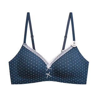 薄款蕾丝碎花内衣女士小胸聚拢透气无钢圈收副乳防下垂少女文胸罩