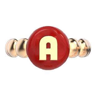 LAZYSURI懒苏芮糖豆字母戒指女珐琅开口戒叠戴饰品个性时尚礼物