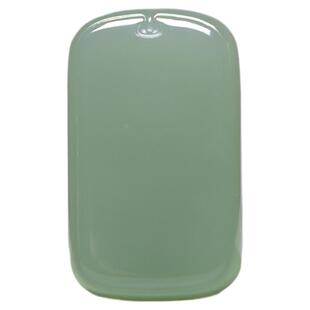 珪宝和田玉高冰湖水绿平安牌青白玉吊坠男女款无事牌玉挂件玉项链