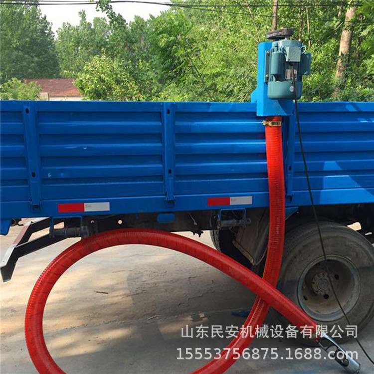 定制8米软管吸粮机  干沙抽料上料机 移动式装车入仓输送机