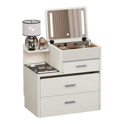 实木梳妆台床头柜一体组合