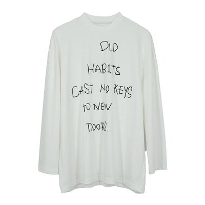 有尾女装涂鸦字母长袖T恤