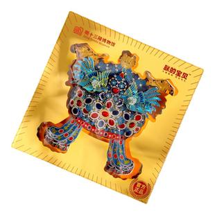 明十三陵博物馆孝靖皇后三龙二凤冠冰箱贴木质磁吸文创礼物纪念品
